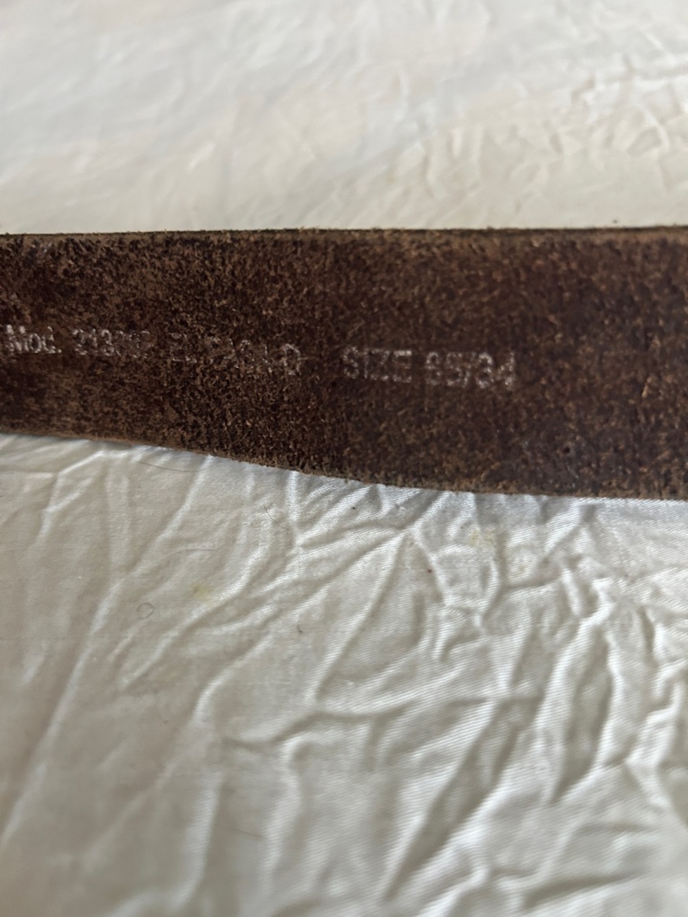 Diesel Dark Brown Tooled Leather Belt with Silver-Tone Logo Buckle - Picture 6 of 6
